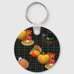 Porte-clés plaid thanksgiving