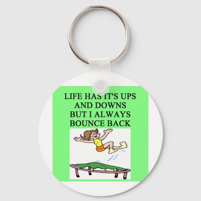Porte-clés plaisanterie trampoline rebondissante (Recto)