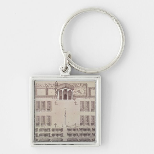Porte-clés Plan de la mission de Candelária au Paraguay (Devant)