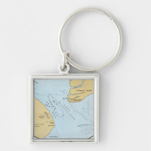 Porte-clés Plan de l'attaque navale et capture de Port Royal