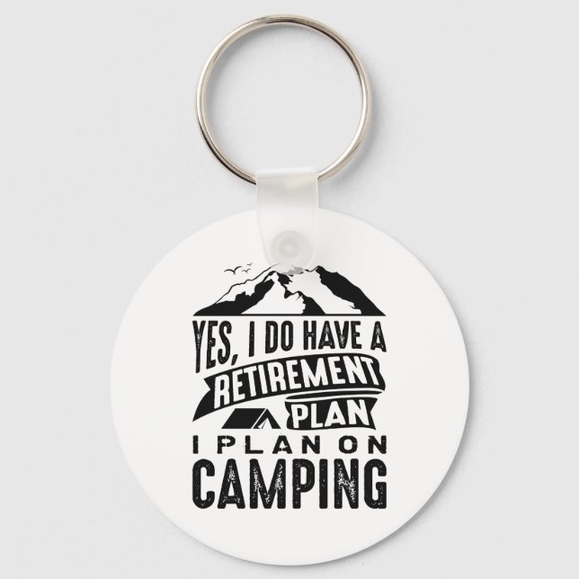 Porte-clés Plan de retraite Camping (Recto)