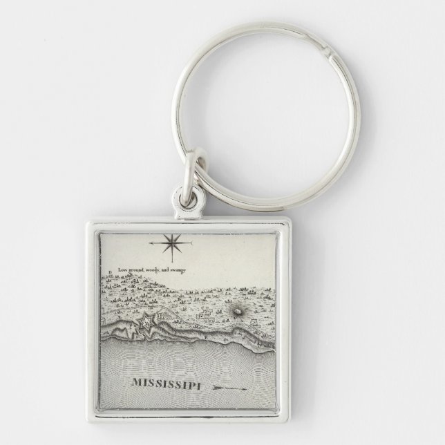 Porte-clés Plan Du Fort Baton Rouge (Devant)