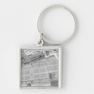 Porte-clés Plan du jardin royal