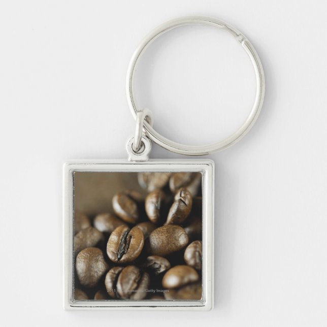 Porte-clés Plan rapproché des grains de café (Devant)