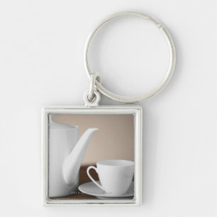 Porte-clés Plan rapproché d'une tasse et d'une soucoupe avec