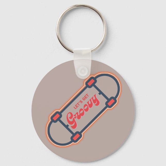 Porte-clés Planche à roulettes ...super (Recto)