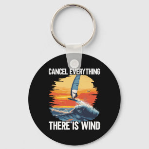Porte-clés Planche de windfoiling Il y a du vent Voile de sur