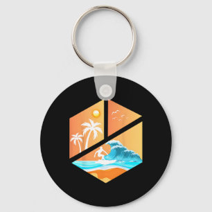 Porte-clés Planchiste Surfeur Rétro Vintage Clic Surf Surfing