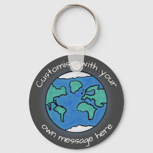 Porte-clés Planète Terre Globe personnalisée