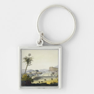 Porte-clés Plantation de sucre, Antilles (gravure de couleur)