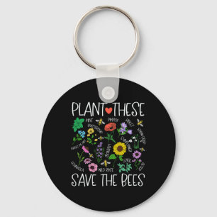 Porte-clés Plante Ces Sauvez les abeilles Fleur sauvage Jour