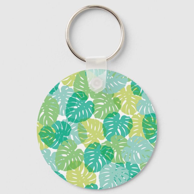 Porte-clés Plante de fromage exotique : Monstère tropicale (Recto)