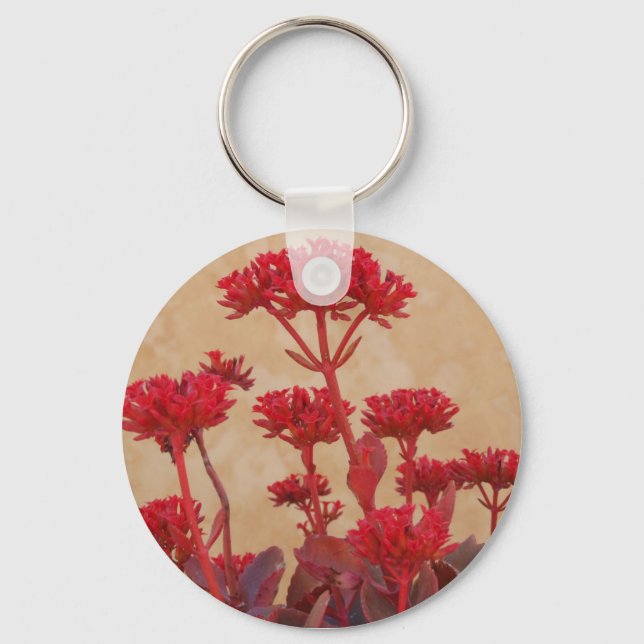 Porte-clés plante rustique rouge (Recto)