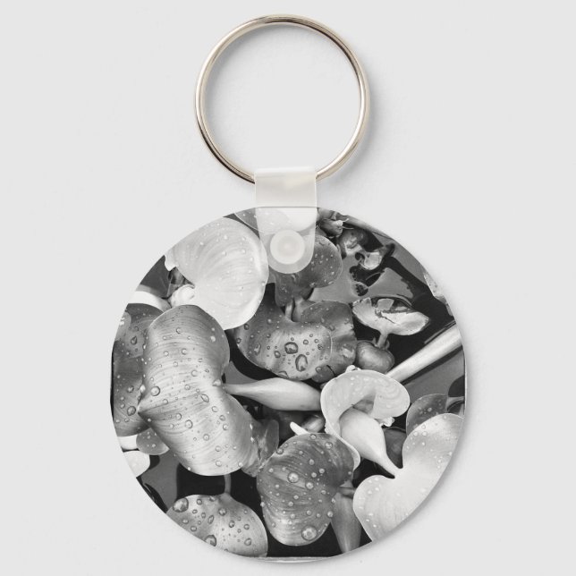 Porte-clés Plantes d'étang et noir et blanc (Recto)