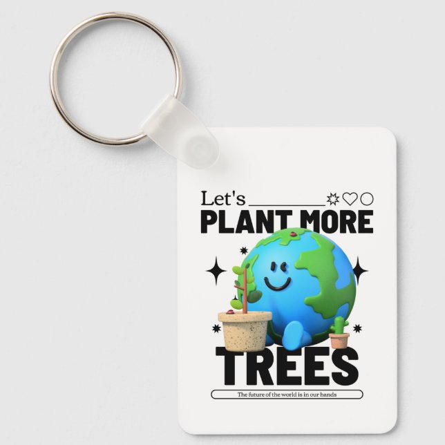 Porte-clés Plantons plus d'arbres (Recto)