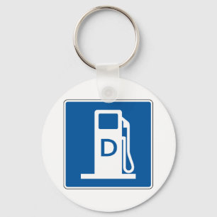 Porte-clés Plaque de rue diesel de gaz