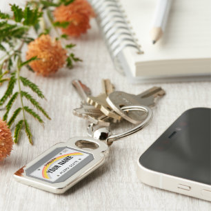 Porte-clés Plaque minéralogique d'Hawaï (personnalisable)