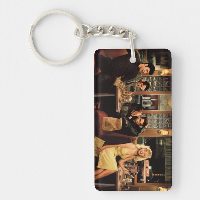 Porte-clés Plat bleu (Devant)