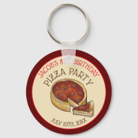 Plat profond Pepperoni Pizza Pie fête d'anniversai