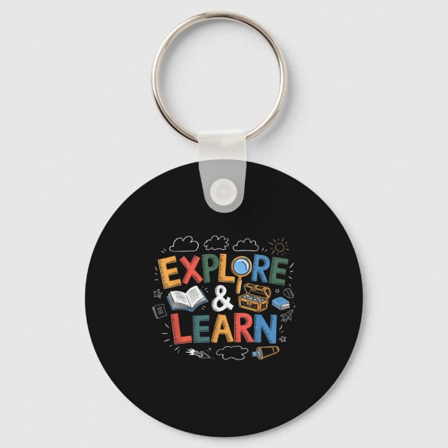 Porte-clés Play Is Learning Explore And Learn Preschool Teach (Recto)
