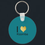 Porte-clés Playfully Elegant I Heart Kizomba<br><div class="desc">This lovely design features a quote that says "I Heart Kizomba" specifically made with love for those who appreciate Kizomba and latin dancing. The heart is in gold. The design is chic,  clean and elegant to make it your own.</div>