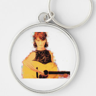 Porte-clés playin de fille de guitare