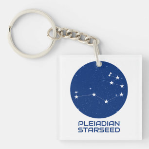 Porte-clés Pleiadian Starseed – Bleu clair et cosm