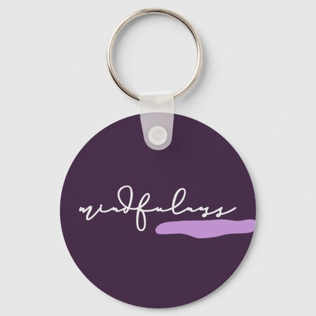 Porte-clés Pleine conscience - Anneau à clés Violet (Recto)