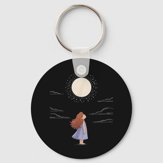 Porte-clés Pleine lune Sentiments Design Astrologie Zodiac Sp (Recto)