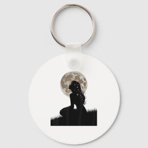 Porte-clés Pleine lune Sentiments Fille Design Astrologie Gal