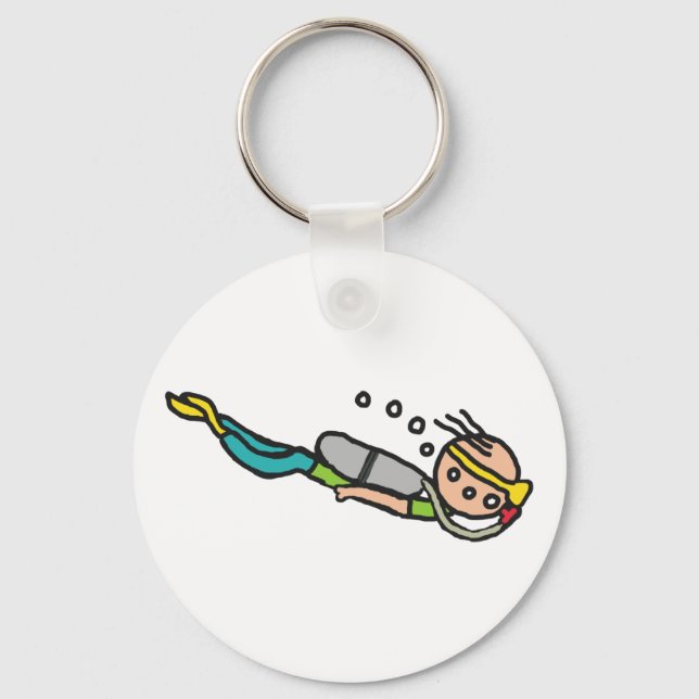 Porte-clés Plongée en scaphandre (Recto)