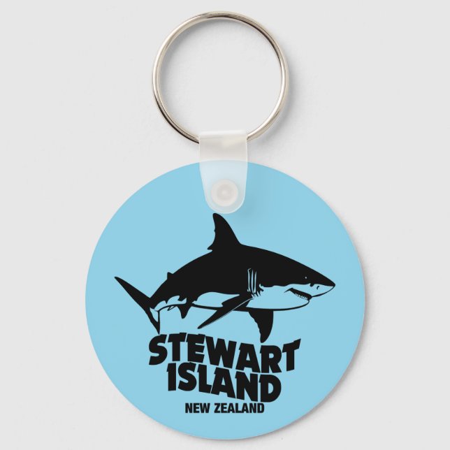 Porte-clés Plongée en scaphandre avec des requins - Île Stewa (Recto)