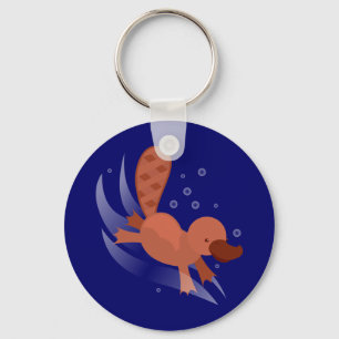 Porte-clés plongée mignonne d'ornithorynque