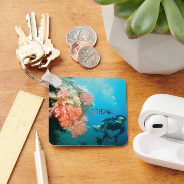 Porte-clés Plongée sous-marine Personnalisée (Bureau)