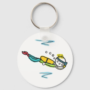 Porte-clés Plongeur Stickman