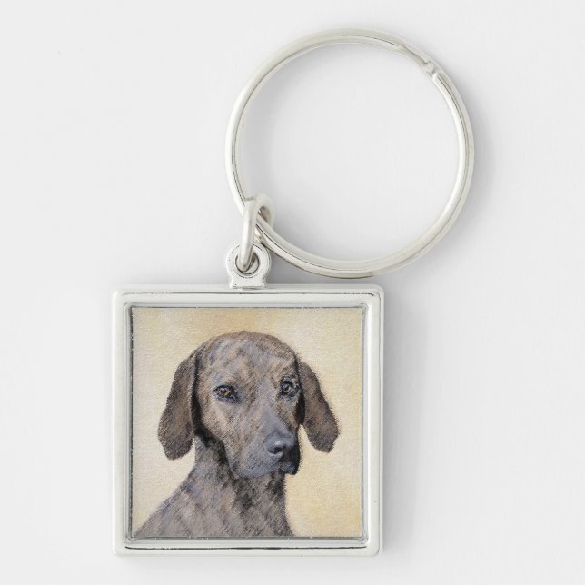 Porte-clés Plott Peinture - Cute Original Chien Art (Devant)