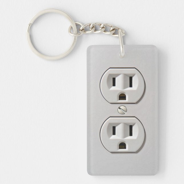 Porte-clés Plug-in de prise électrique (Devant)