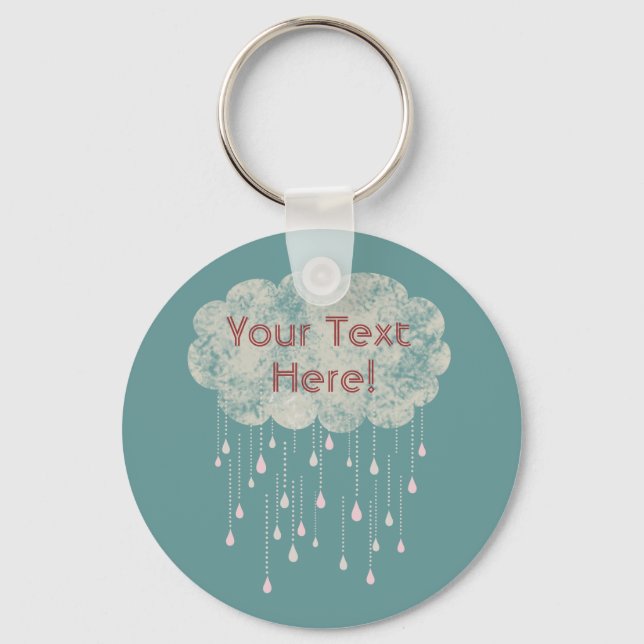Porte-clés Pluie d'Amour Toutes les occasions Custom Porte -  (Recto)