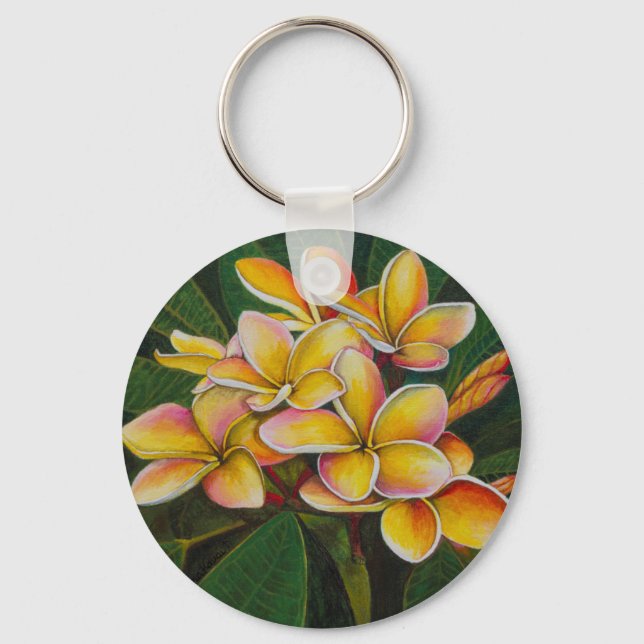 Porte-clés Plumeria arc-en-ciel (Recto)