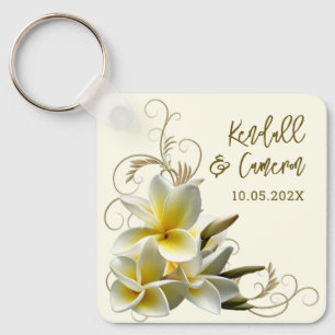 Porte-clés Plumeria Flourish Wedding Favoriser le Porte - clé