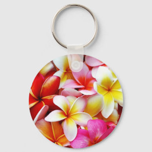 Porte-clés Plumeria Frangipani Hawaii Flower Customized