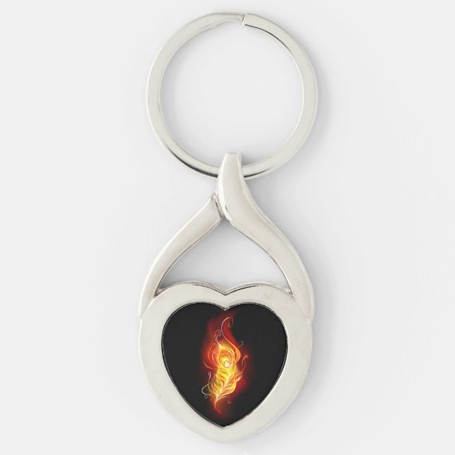 Porte-clés Plumes de paquetage de feu (Devant)