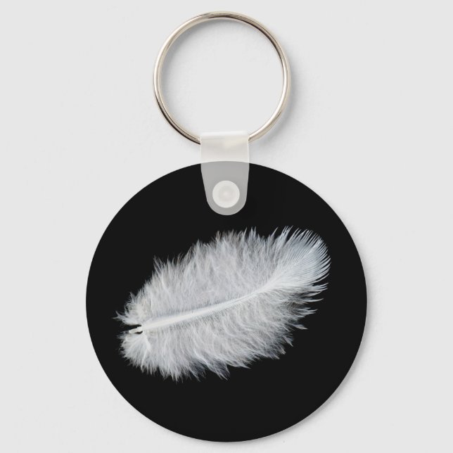 Porte-clés Plumes d'oiseau blanc (Recto)