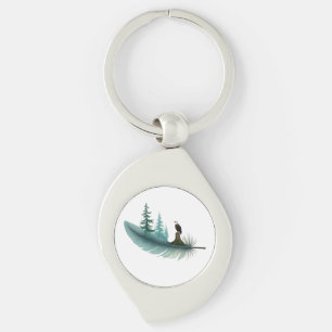 Porte-clés Plumes et arbres d'aigle chauve