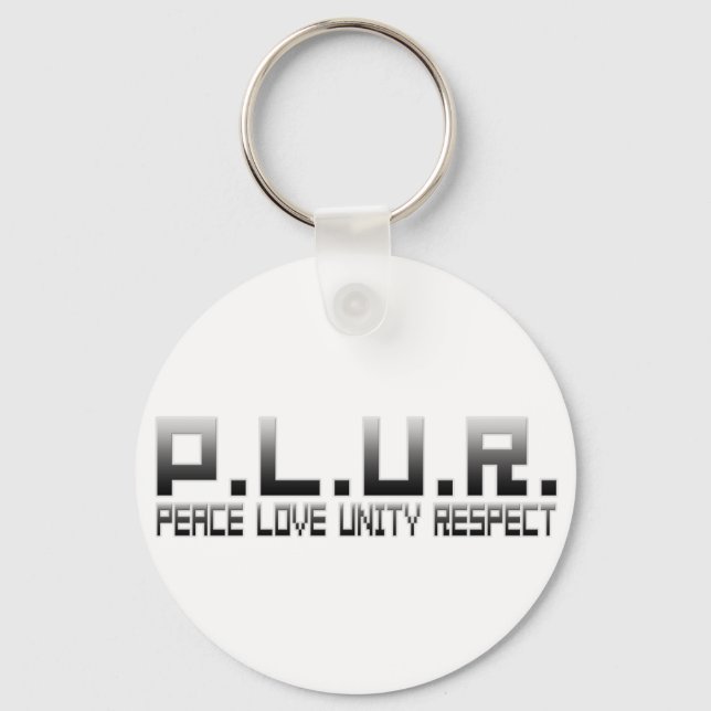 Porte-clés PLUR - Paix Amour Unité Respect (Recto)