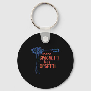 Porte-clés Plus de Spagetti Moins d'Etti Drôle de Spaghetti p