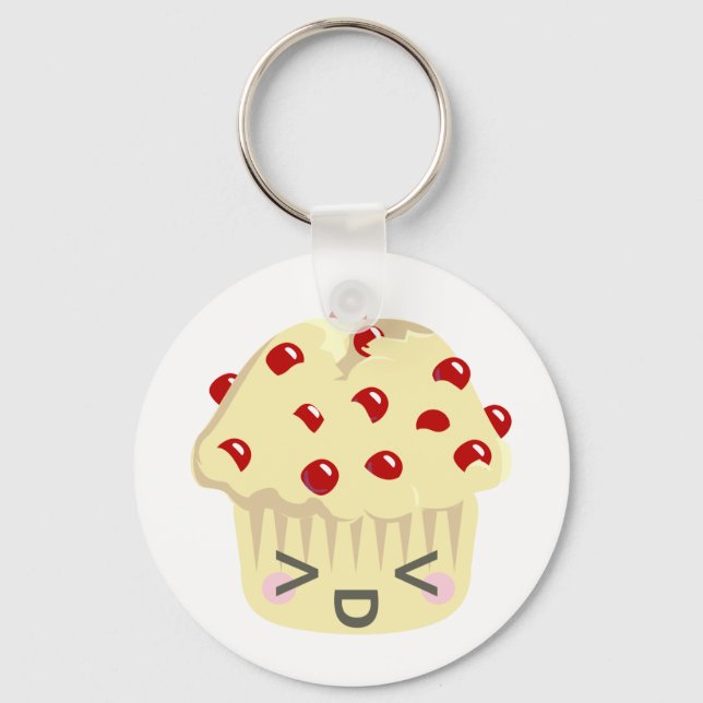 Porte-clés Plus de visages de muffin Kawaii (Recto)