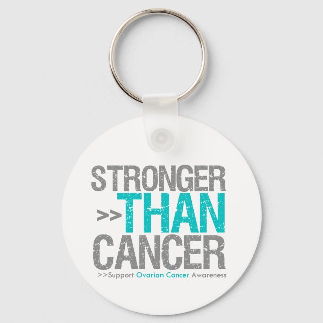 Porte-clés Plus fort que le cancer - Cancer de l'ovaire (Recto)