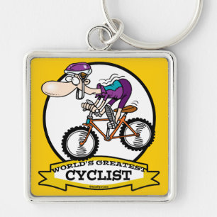 PORTE-CLÉS PLUS GRAND CYCLISTE MONDIAL HOMME CARTOON