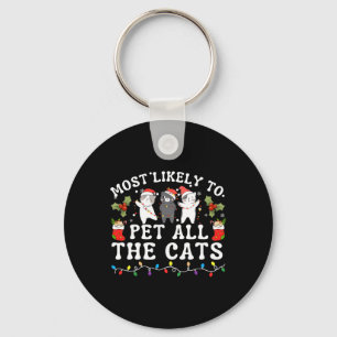 Porte-clés Plus susceptible de caresser tous les chats mignon